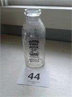 Flora Illinois pure milk milk bottle