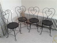 ICE CREAM PARLOR CHAIRS X4