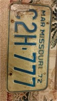 Vintage mo license plates