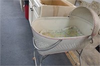 Wicker Rolling Bassinet