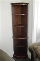Wood Corner Curio / Shelf Unit
