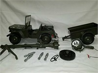 Vintage Official GI Joe Equipment Army Jeep with