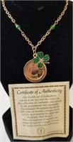 Lucky Irish Penny Pendant w/ CoA