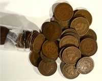 FULL ROLL OF 50-AVG CIRC 1906 INDIAN CENTS