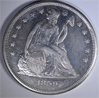 1859-O SEATED DOLLAR  AU/BU