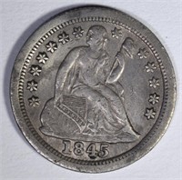 1845-O LIBERTY SEATED DIME  XF