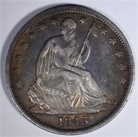 1843-O SEATED LIBERTY HALF DOLLAR  CH AU