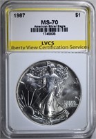 1987 AMERICAN SILVER EAGLE LVCS PERFECT