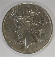 1921 PEACE DOLLAR, XF