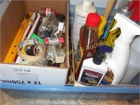Box lot of Kitchen Cleaning supplies