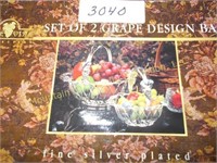 Two Grape Design Baskets
