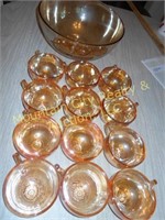 Canival Punch Bowl and12 Cups