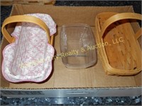 Two Longaburger small handle baskets