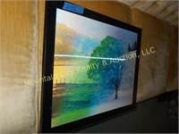 Framed  Picture 16" x 20" - Tree in Meadow Scene