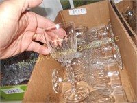 8 Small Crystal Wine Goblets