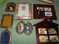 Box Lot of Assorted Picture Frames & albums