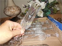 8 Crystal Lead Crystal Champagne Flutes