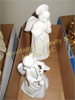 2 Miscellaneous Angels With Music Boxes