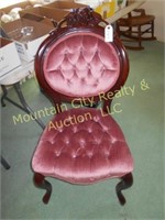 Rosewood Parolor Chair - Rose Colored