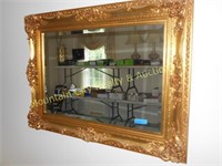 Beveled Mirror with Guilded Frame