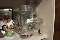 USC GAMECOCK DECORATED GLASS CANISTER JARS