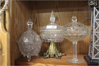 LIDDED CANDY DISHES