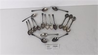 17 Silver plated spoons