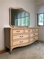 French Provincial low bedroom dresser