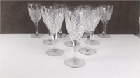 10 cut crystal wine glasses