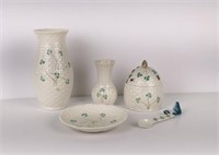 6 pieces of Belleek porcelain- Irish