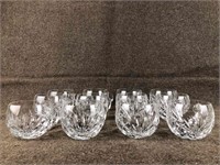 Set of 12 crystal cups with handles