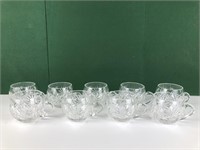 Lot of 9 punch bowl glasses