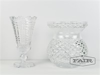 Pair of lead crystal vases