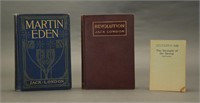 3 Books by Jack London incl: Martin Eden, 1909.