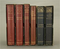 6 Vols: Rudyard Kipling firsts in slipcases.