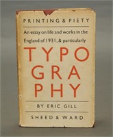Typography. 1/500 signed by Rene Hague, Eric Gill.