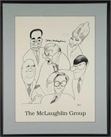 Al Hirschfeld. Signed by The McLaughlin Group