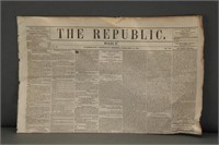11 newspaper issues, 1823-1851, incl 3 slave ads.
