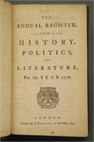The Annual Register... the Year 1776. Lon: 1777.