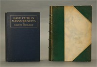 2 Books: 1 inscribed by Pres. Coolidge, 1 w/ TR BP