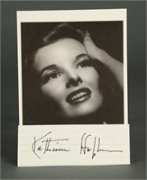 Katharine Hepburn. Signature.