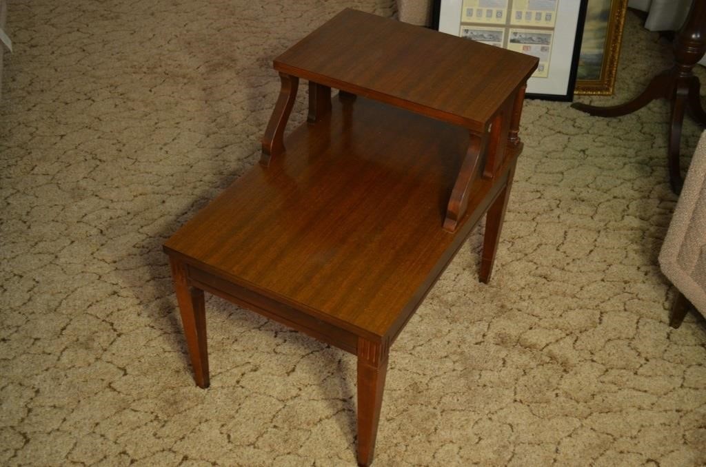 Mid Century 2 Tier Side Table Jd S, Mid Century Two Level Side Table
