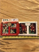 Lot of 2 coca cola Christmas playing cards