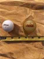 Lot of golf ball and rubber bouncy ball
