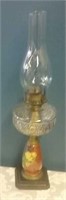 Kerosene Lamp With Original Chimney 22 1/2"h