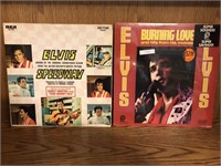 LOT 2 Vinyl Records Elvis Speedway Burning Love