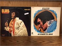 LOT 2 Vinyl Record Elvis Pure Gold Almost In Love