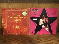 LOT 2 Vinyl Record The Partridge Family Elvis Hits