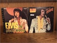 LOT 2 Vinyl Record Elvis In Hollywood Today