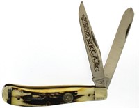 1982 NKCA Schrade 2 Blade Stag Trapper Knife